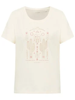 Mustang Damen T-Shirt in weiß - Ausschnitt: Rundhals