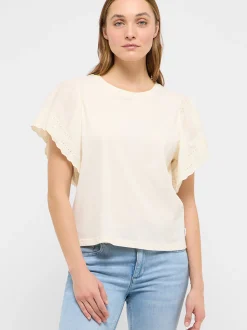 Mustang Damen T-Shirt in weiß - Ausschnitt: Rundhals