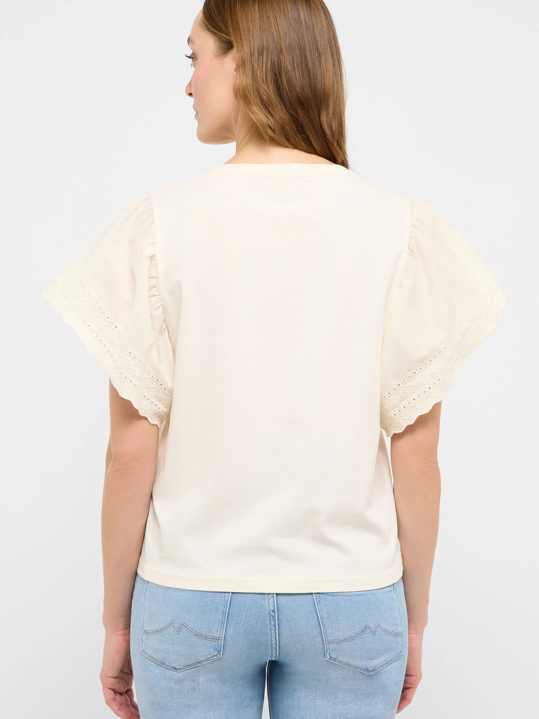 Mustang Damen T-Shirt in weiß - Ausschnitt: Rundhals