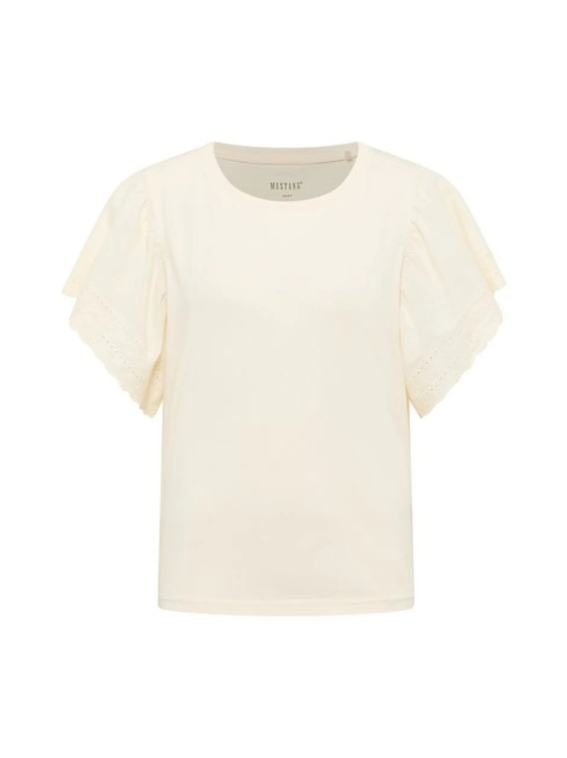 Mustang Damen T-Shirt in weiß - Ausschnitt: Rundhals