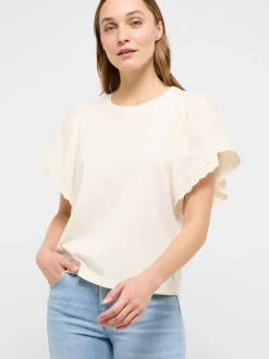 Mustang Damen T-Shirt in weiß - Ausschnitt: Rundhals