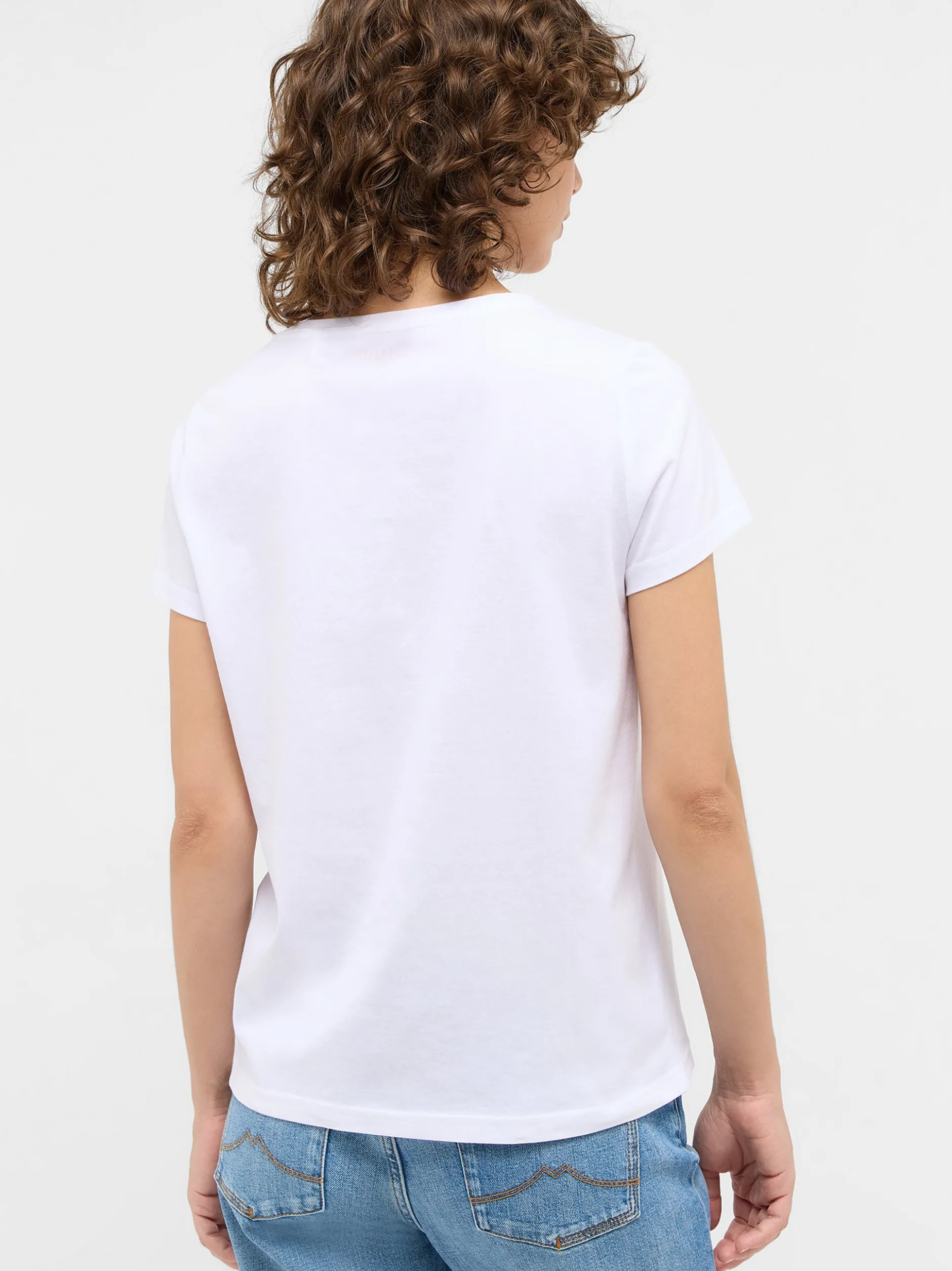 Mustang Damen T-Shirt in weiß - Ausschnitt: Rundhals