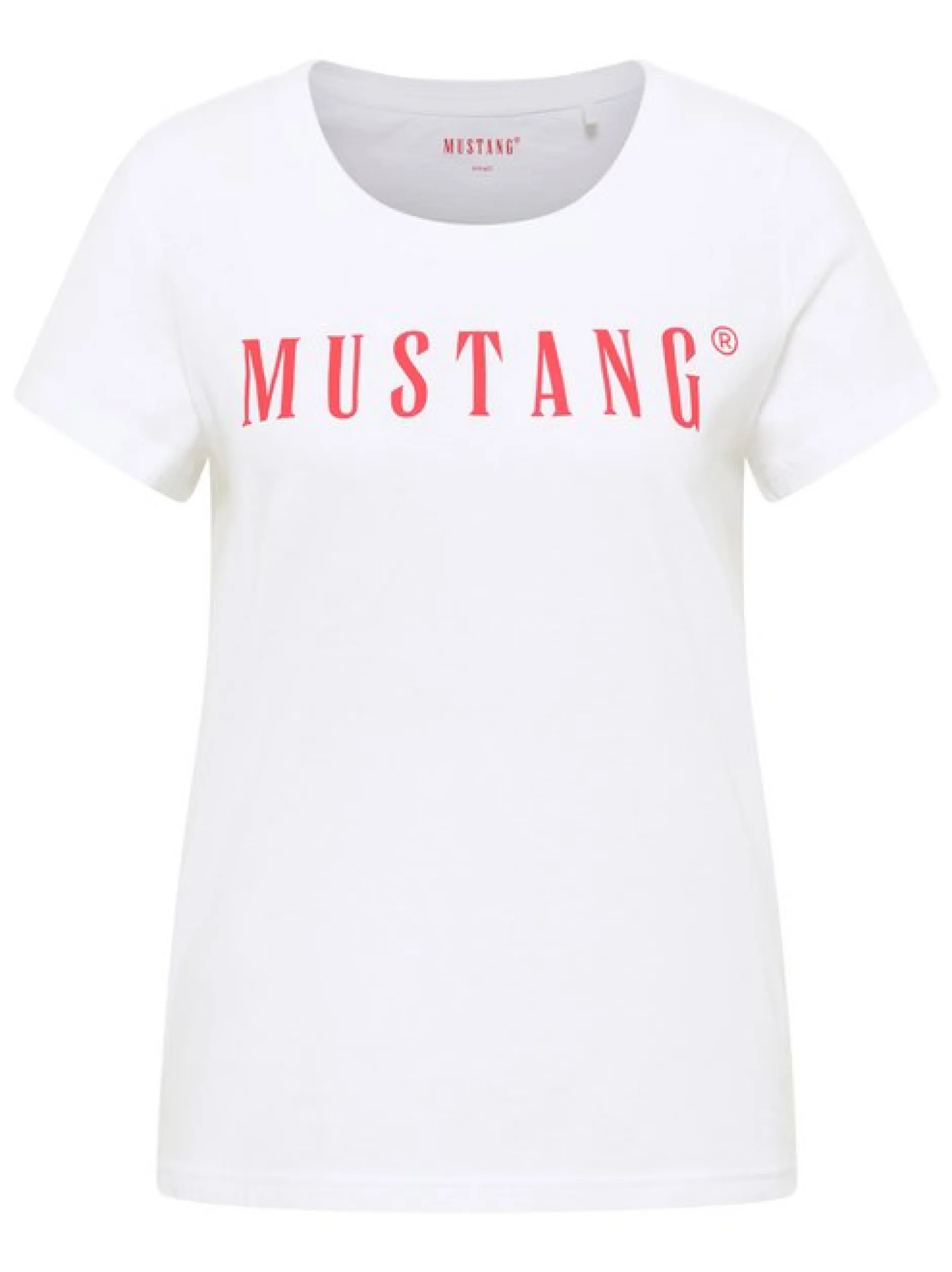 Mustang Damen T-Shirt in weiß - Ausschnitt: Rundhals