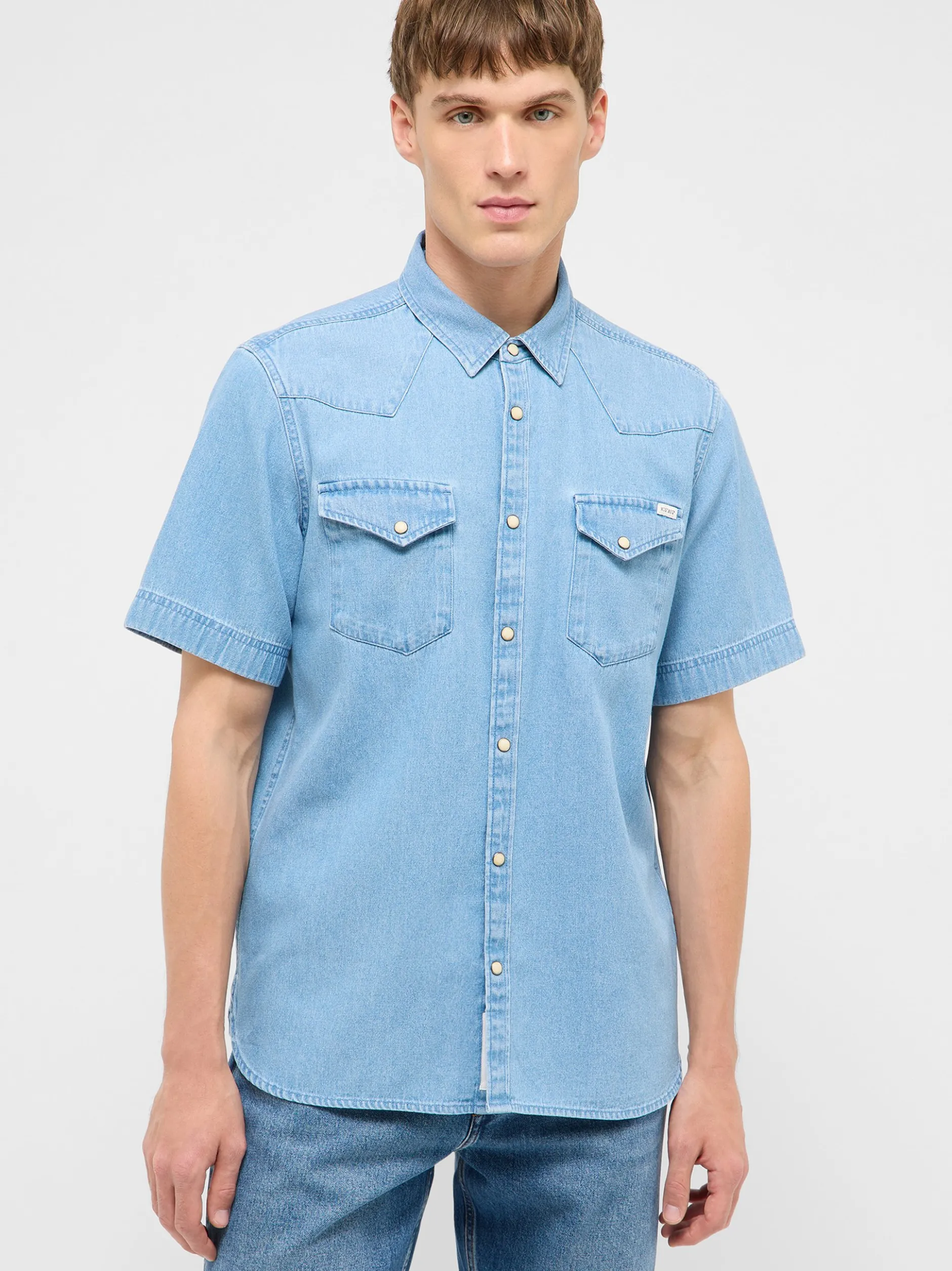 Mustang Herren Hemd in hellblau