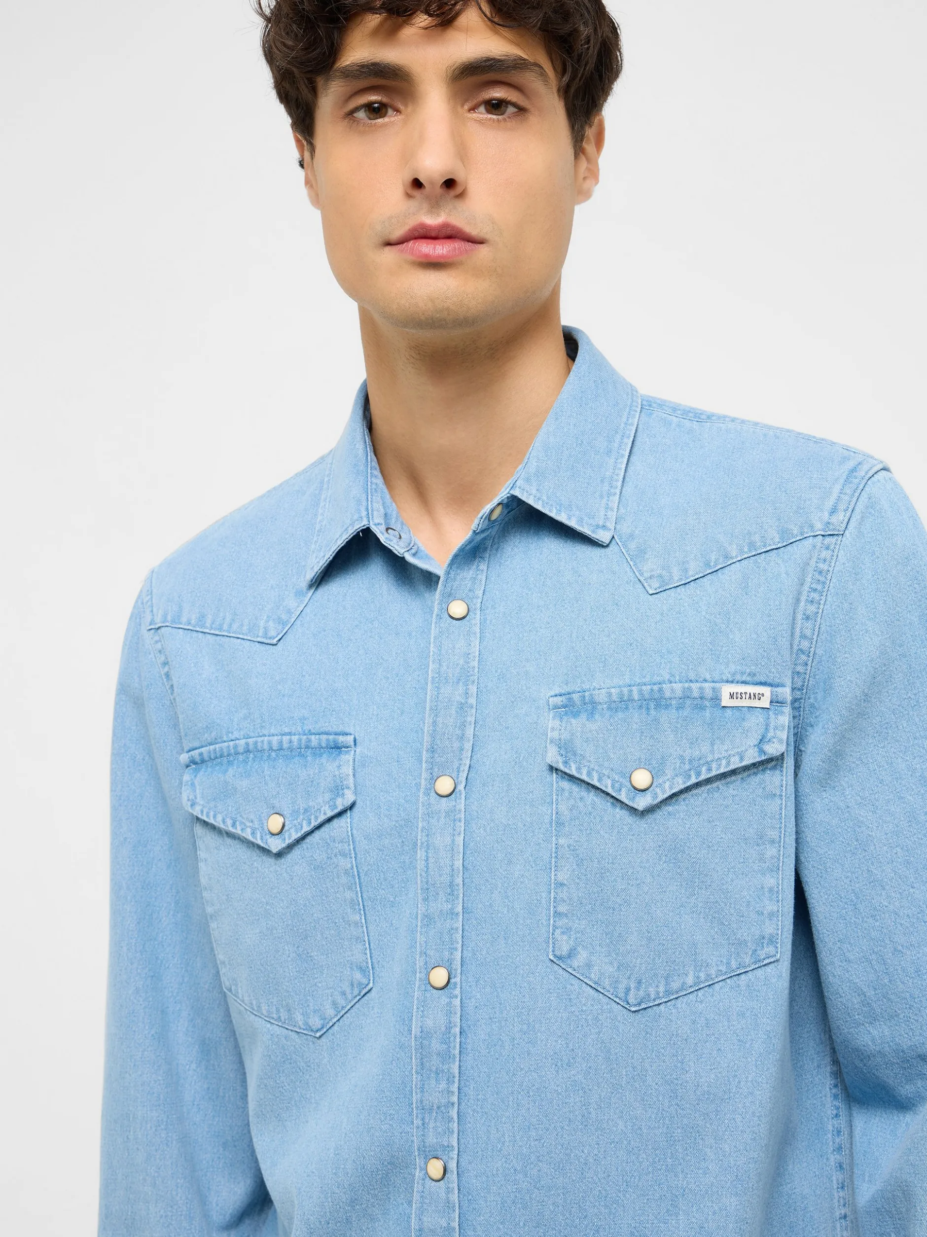 Mustang Herren Hemd in light stone
