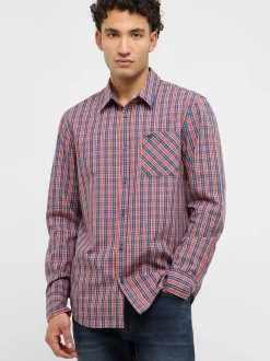 Mustang Herren Hemd in rot blau
