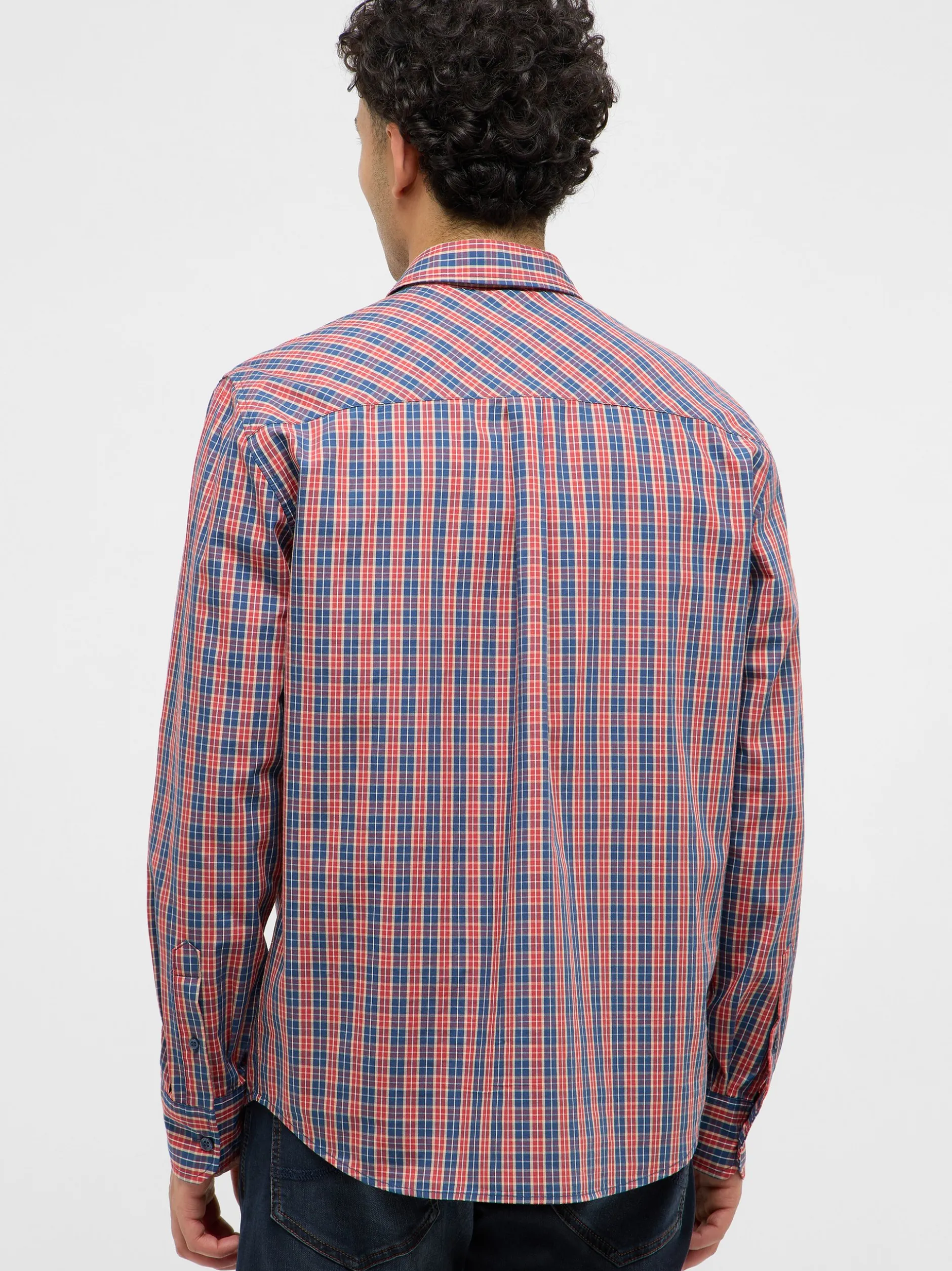 Mustang Herren Hemd in rot blau