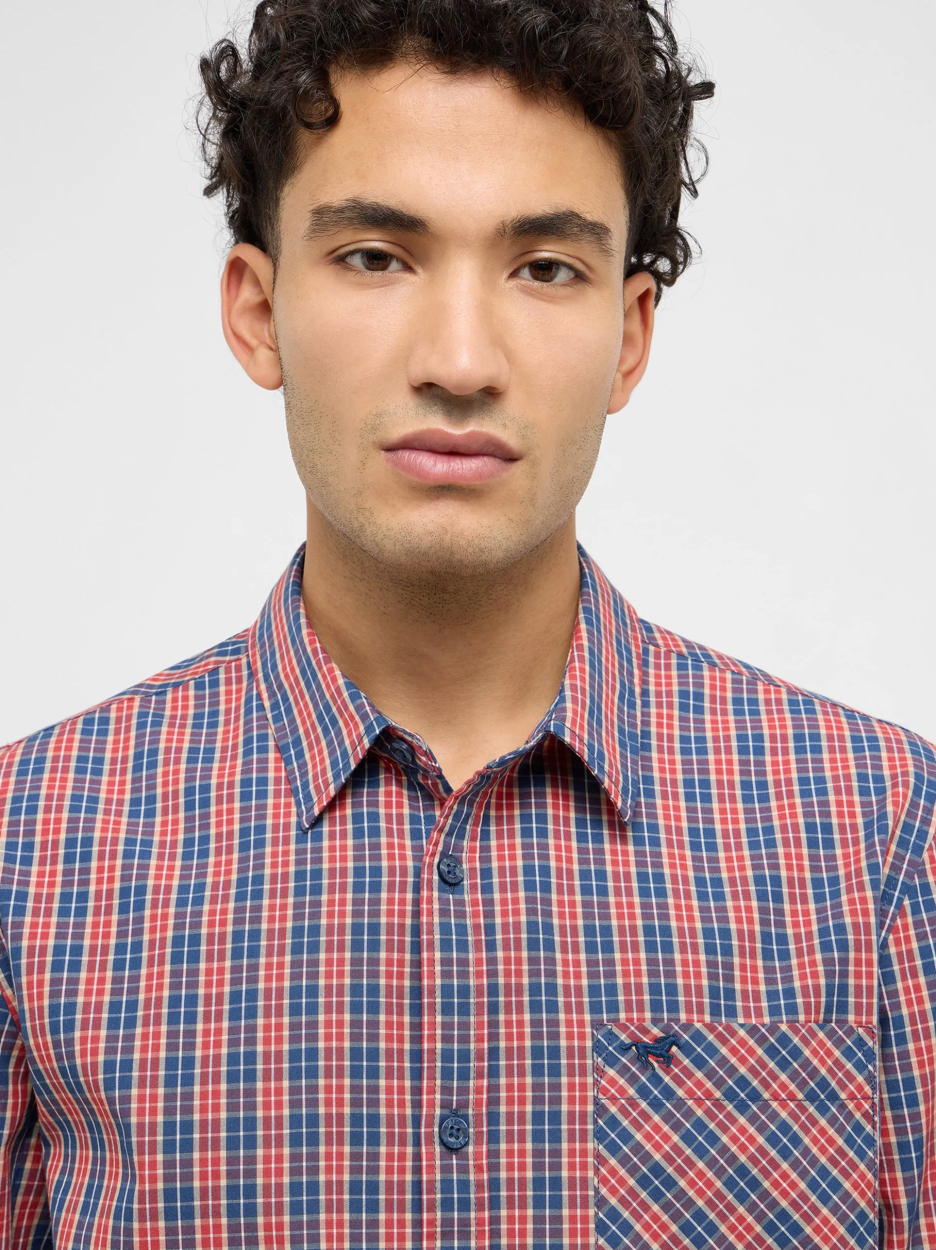 Mustang Herren Hemd in rot blau