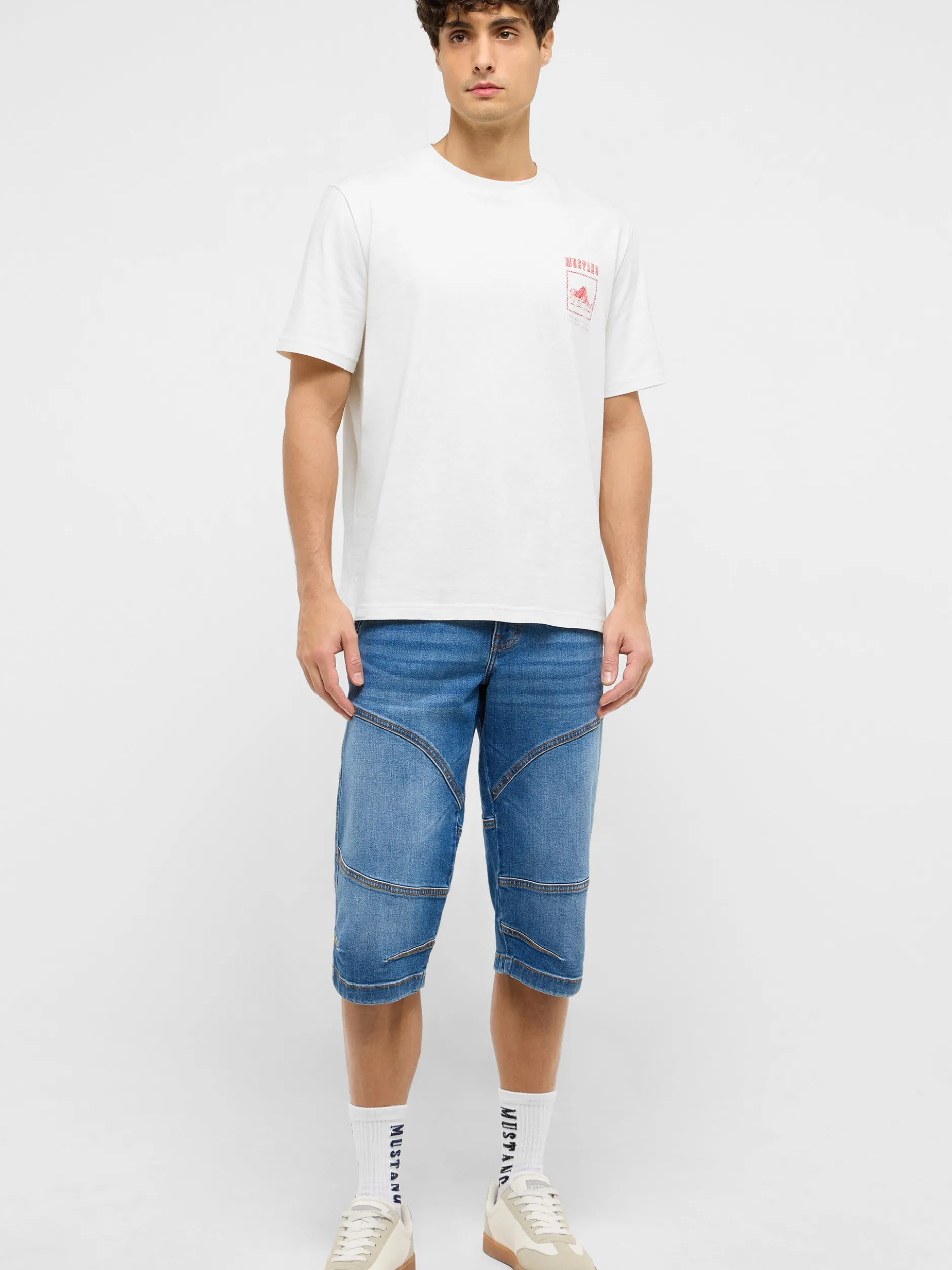 Mustang Herren 3/4-Jeans in dark stone denim
