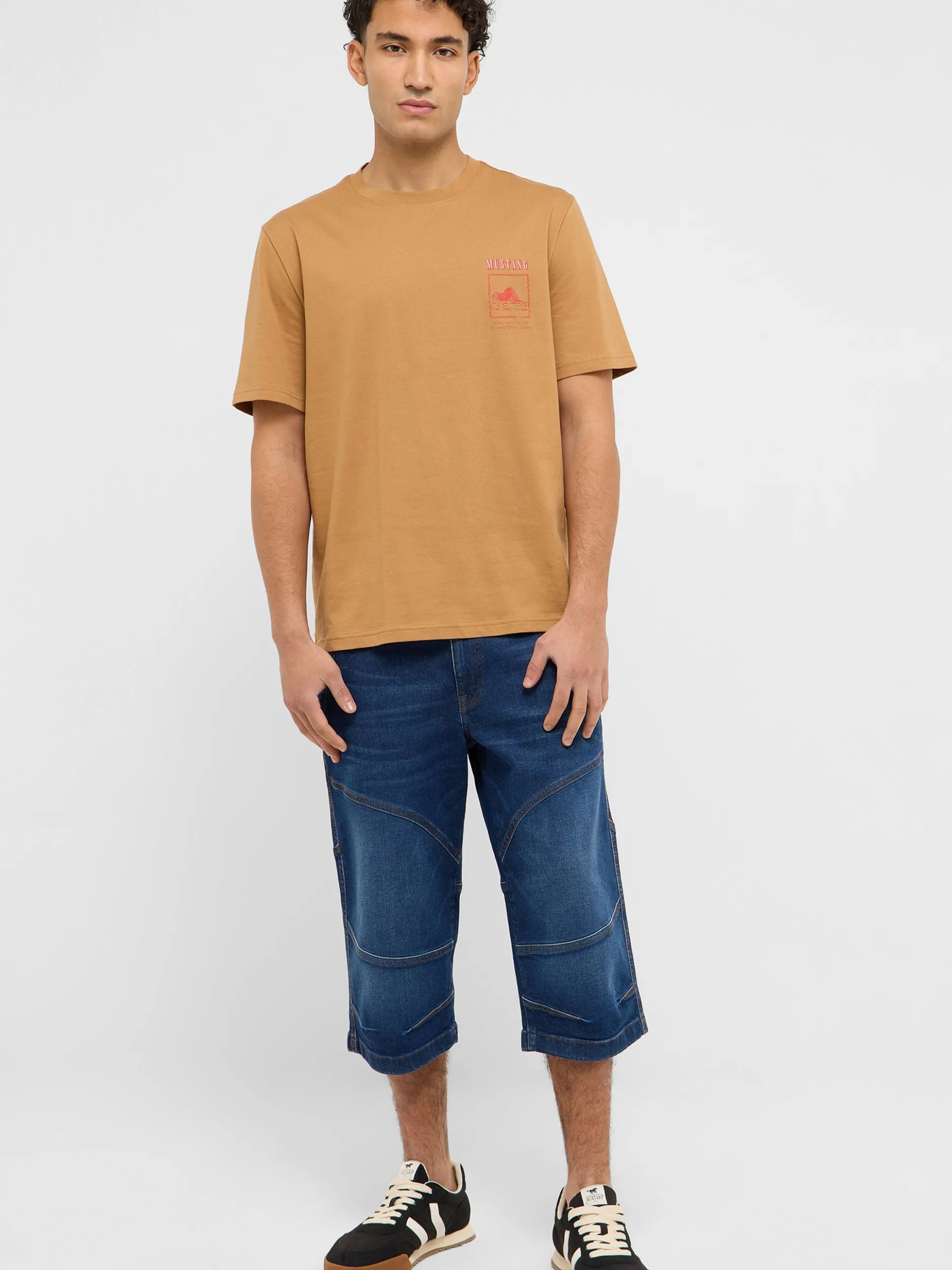 Mustang Herren 3/4-Jeans in medium stone denim