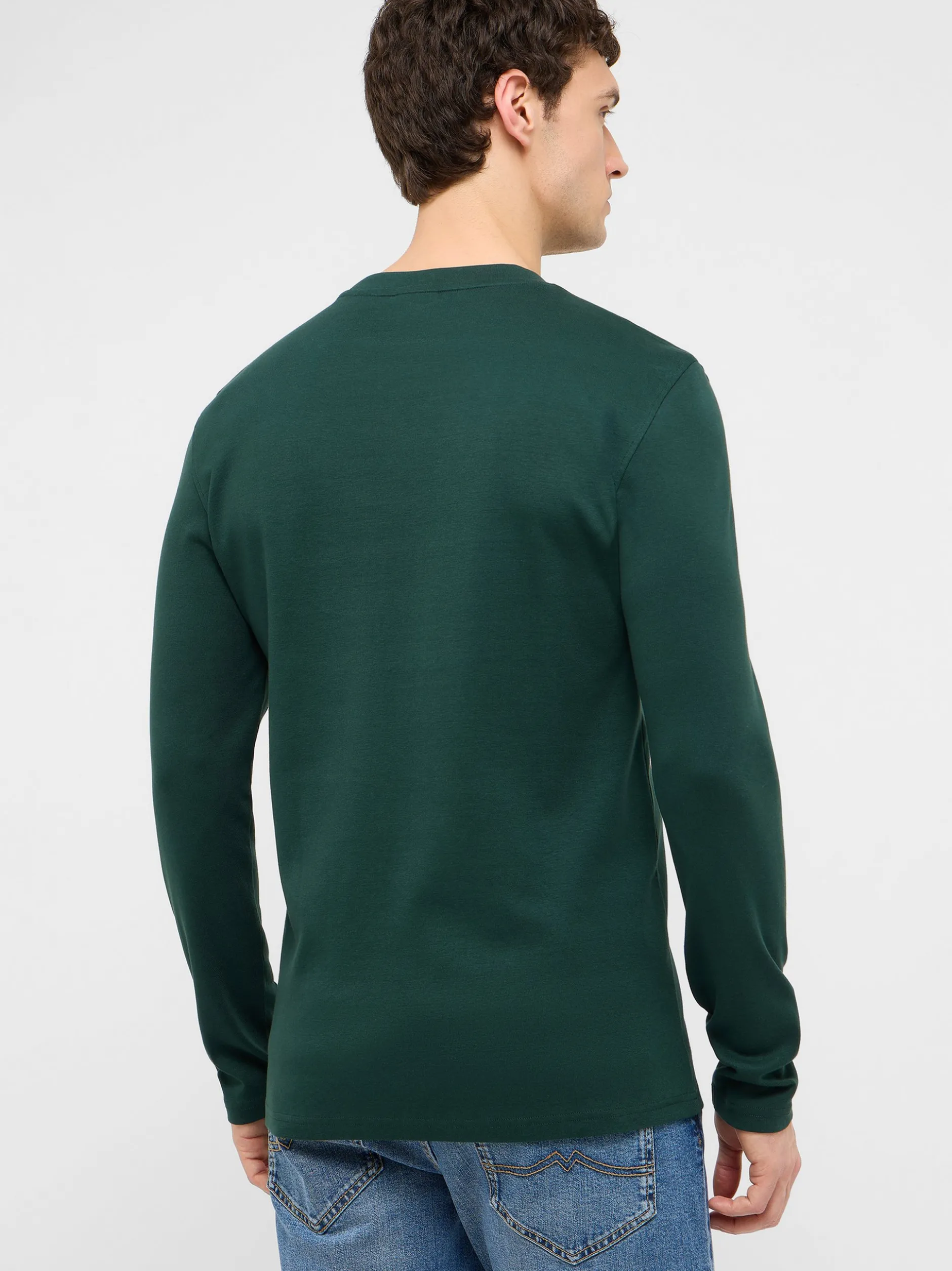 Mustang Herren Langarmshirt in grün - Ärmel: langarm