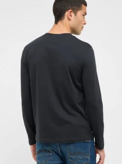 Mustang Herren Langarmshirt in schwarz - Ärmel: langarm
