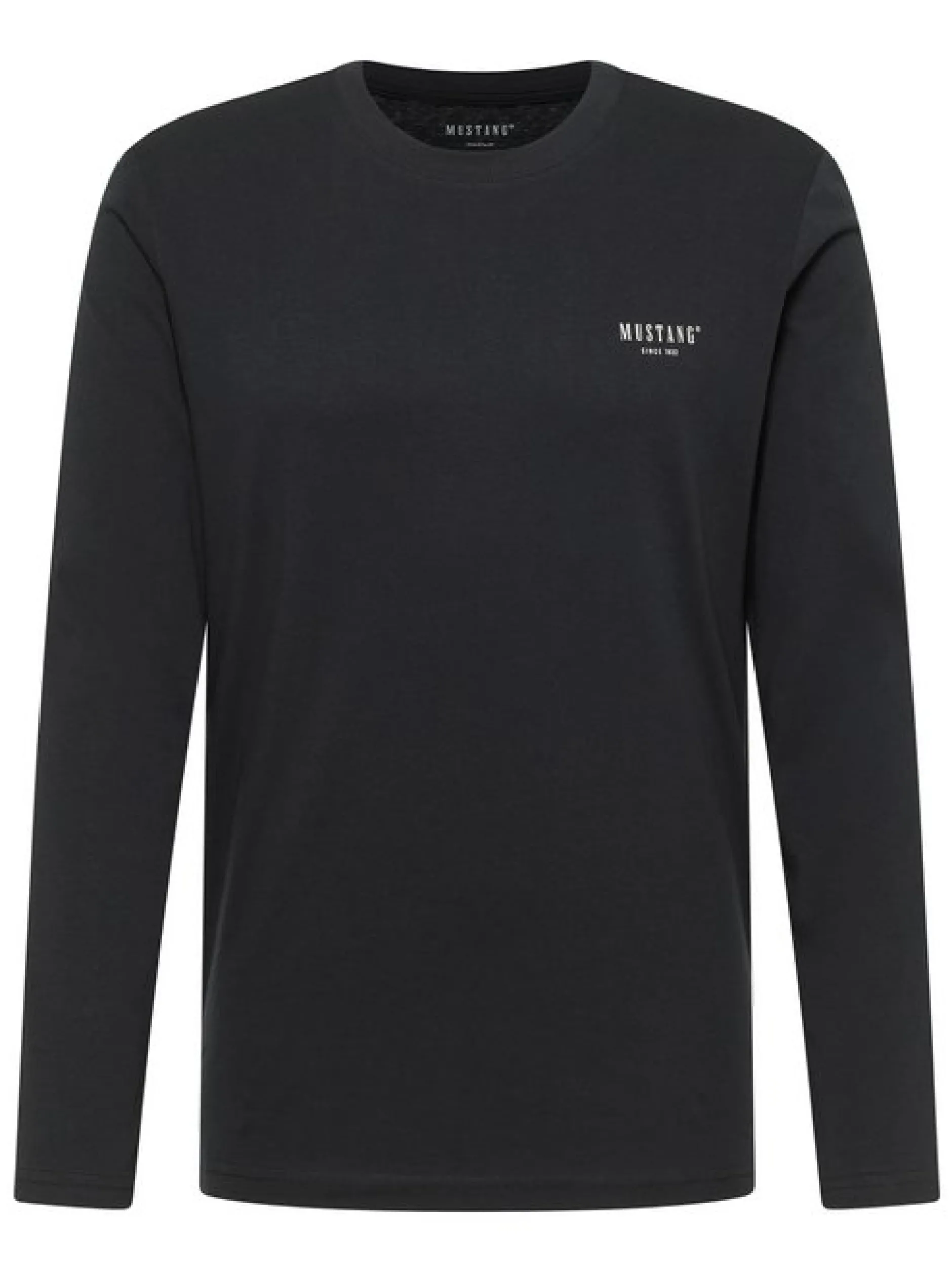 Mustang Herren Langarmshirt in schwarz - Ärmel: langarm