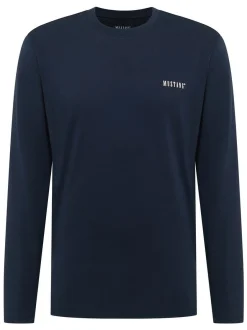 Mustang Herren Langarmshirt in blau - Ärmel: langarm