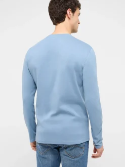 Mustang Herren Langarmshirt in hellblau - Ärmel: langarm