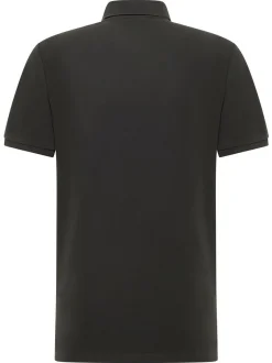 Mustang Herren Polo in anthrazit - Ausschnitt: Henley