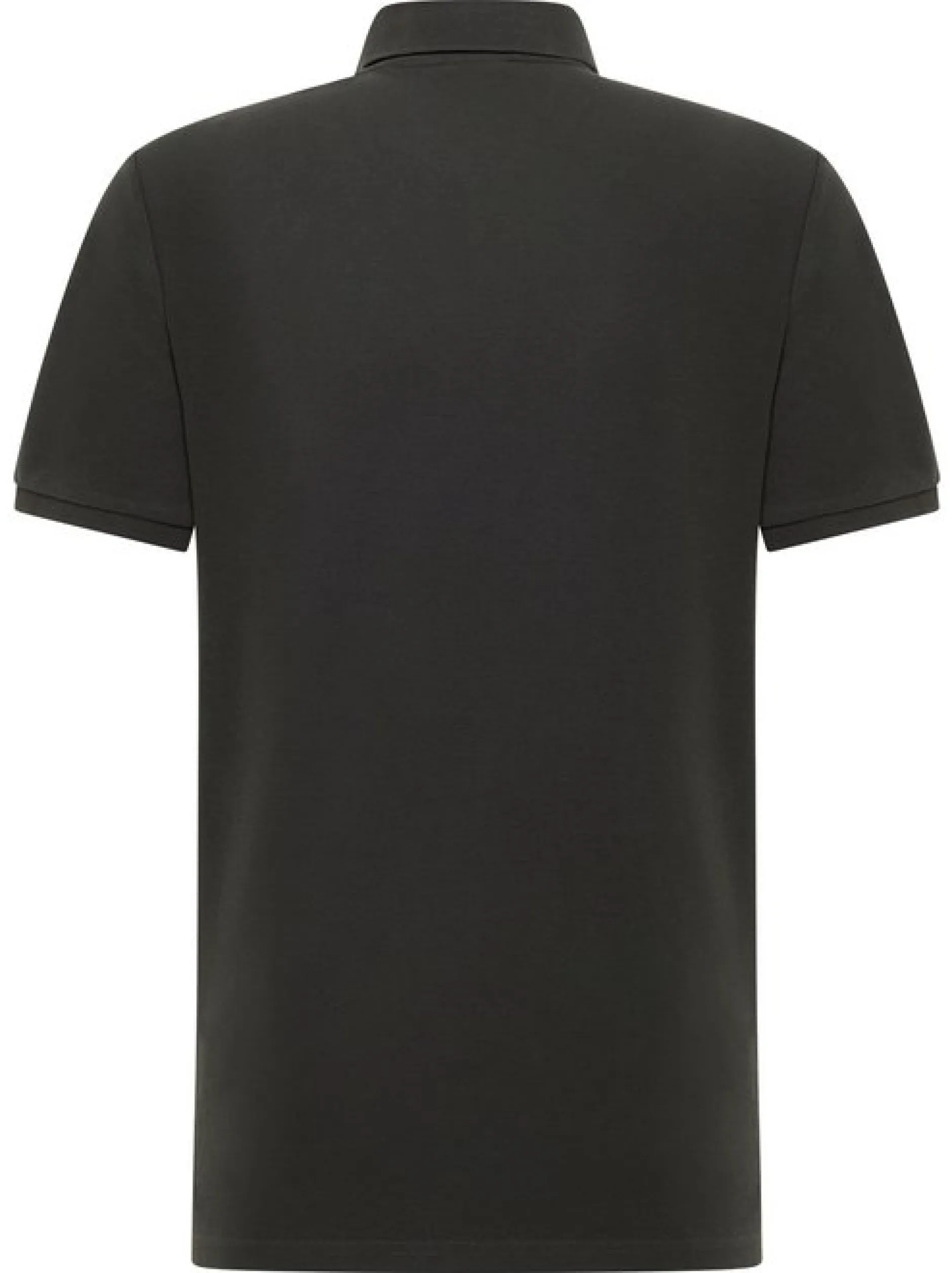 Mustang Herren Polo in anthrazit - Ausschnitt: Henley
