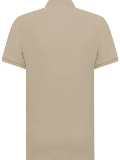 Mustang Herren Polo in beige - Ausschnitt: Henley