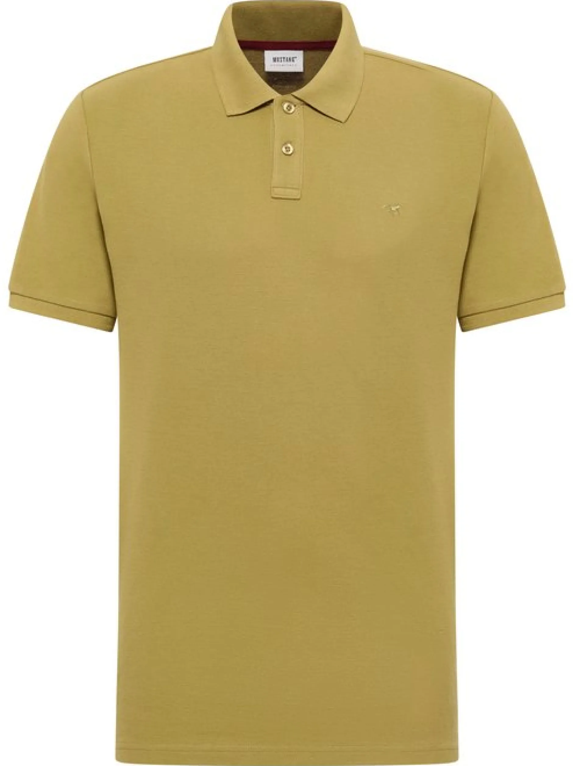 Mustang Herren Polo in grün - Ausschnitt: Henley