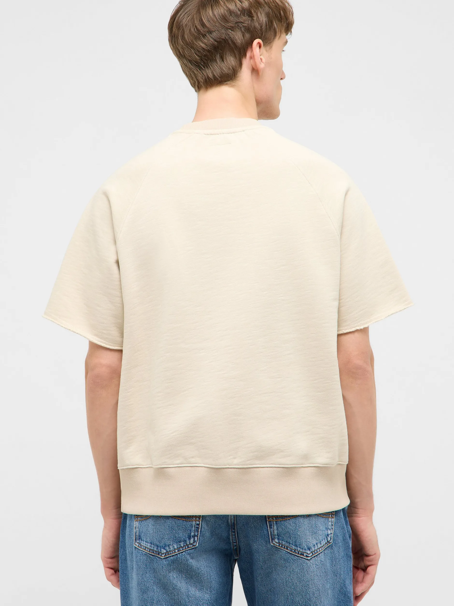 Mustang Herren Shirt in beige - Ausschnitt: Rundhals