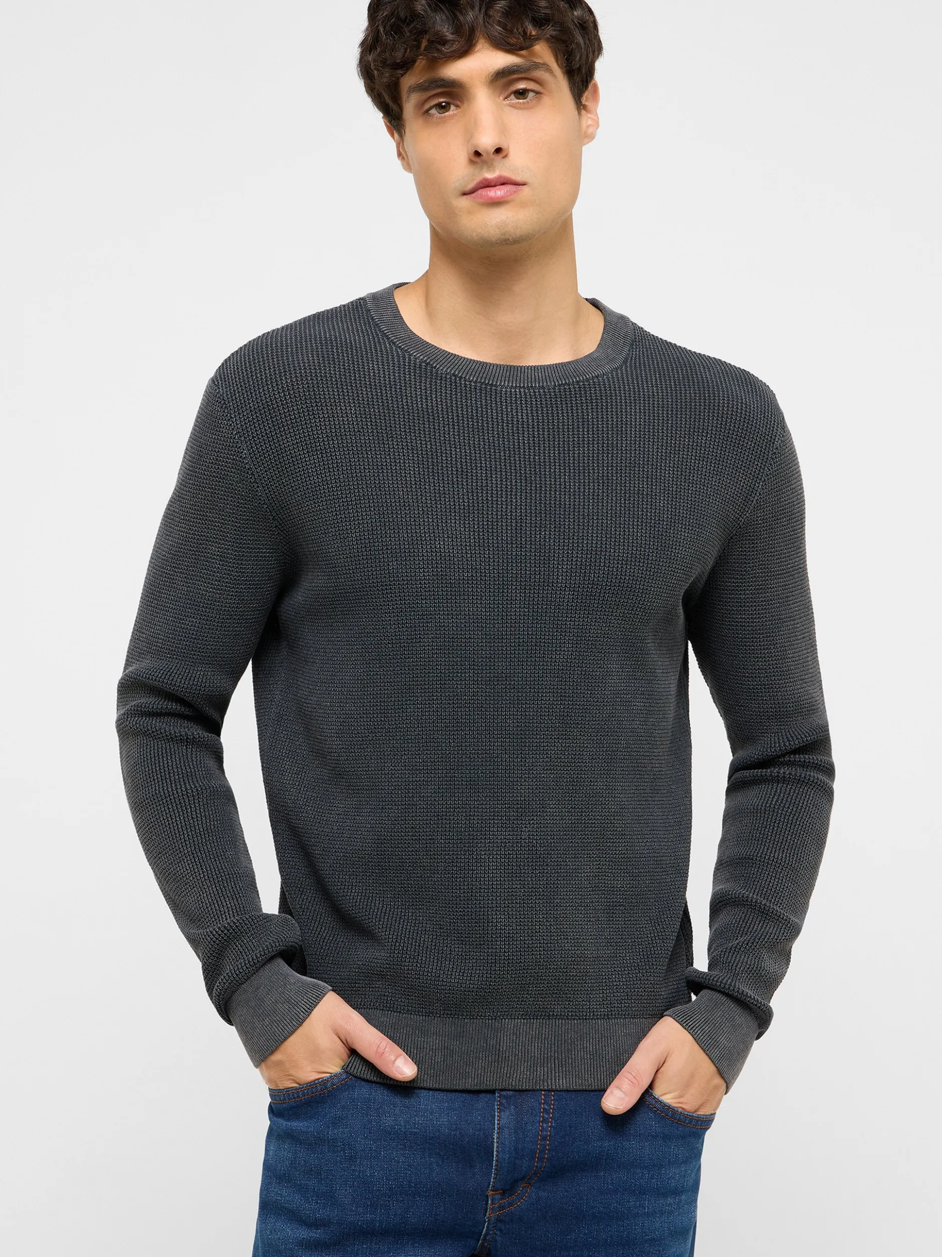 Mustang Herren Strickpullover in schwarz