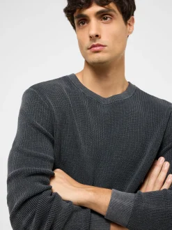 Mustang Herren Strickpullover in schwarz