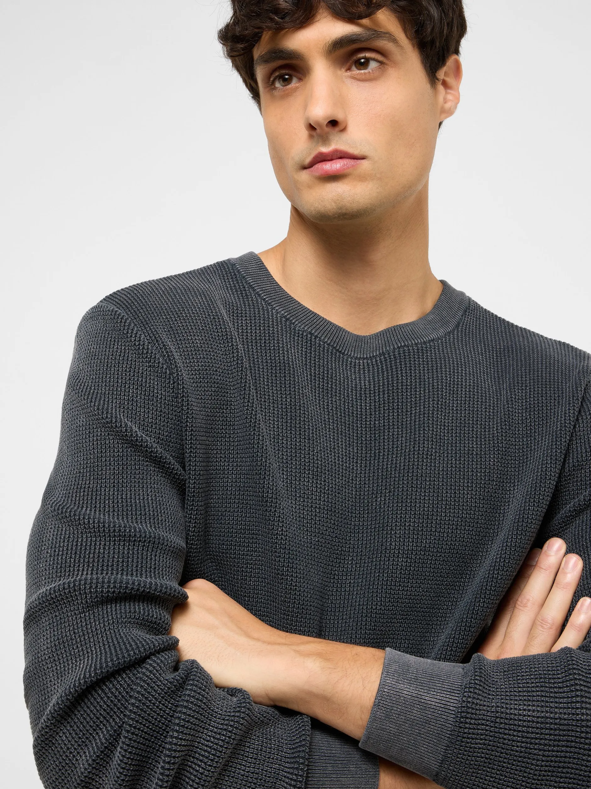 Mustang Herren Strickpullover in schwarz