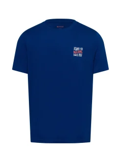 Mustang Herren T-Shirt - Austin in blau - Ärmel: kurzarm