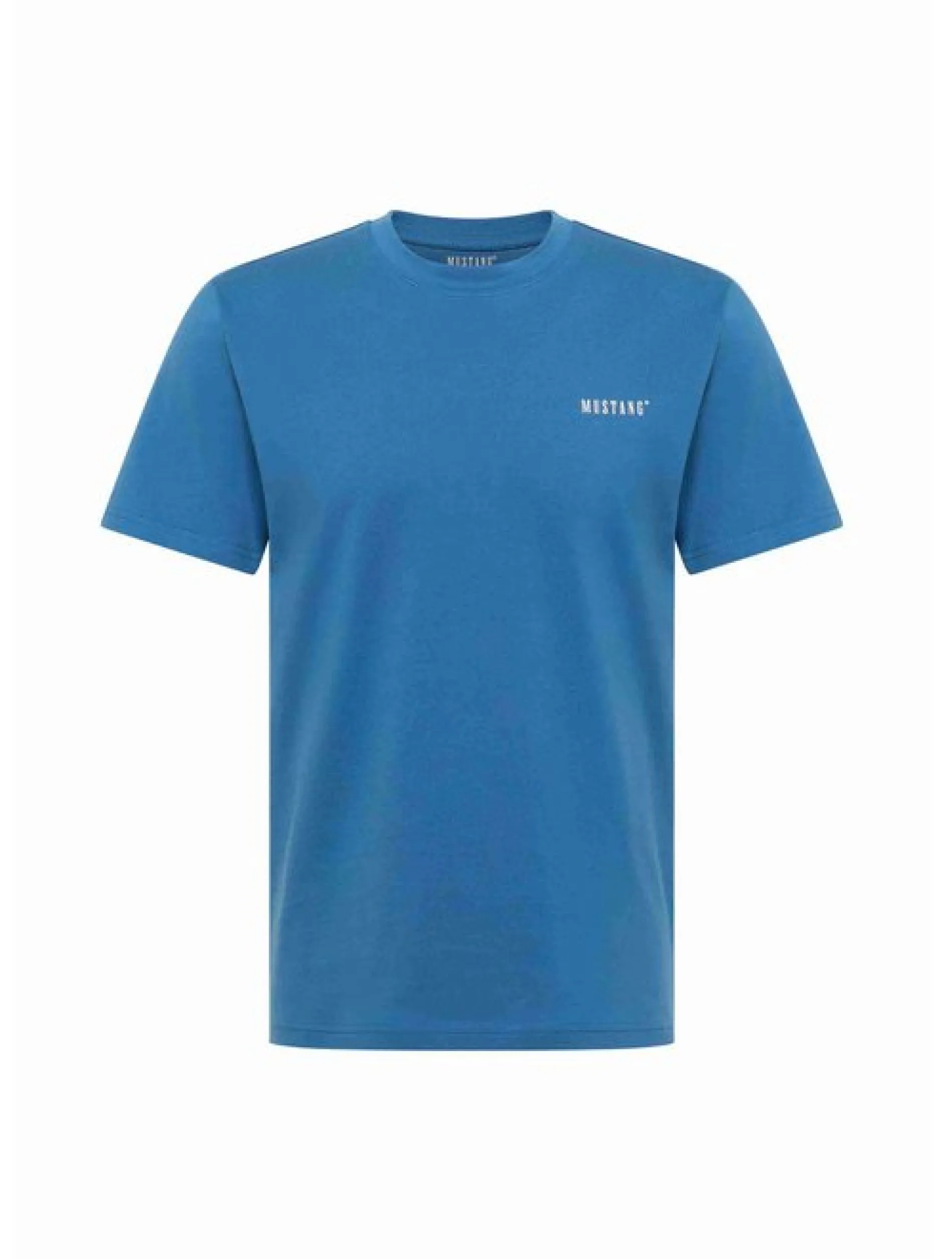 Mustang Herren T-Shirt in blau - Ausschnitt: Rundhals
