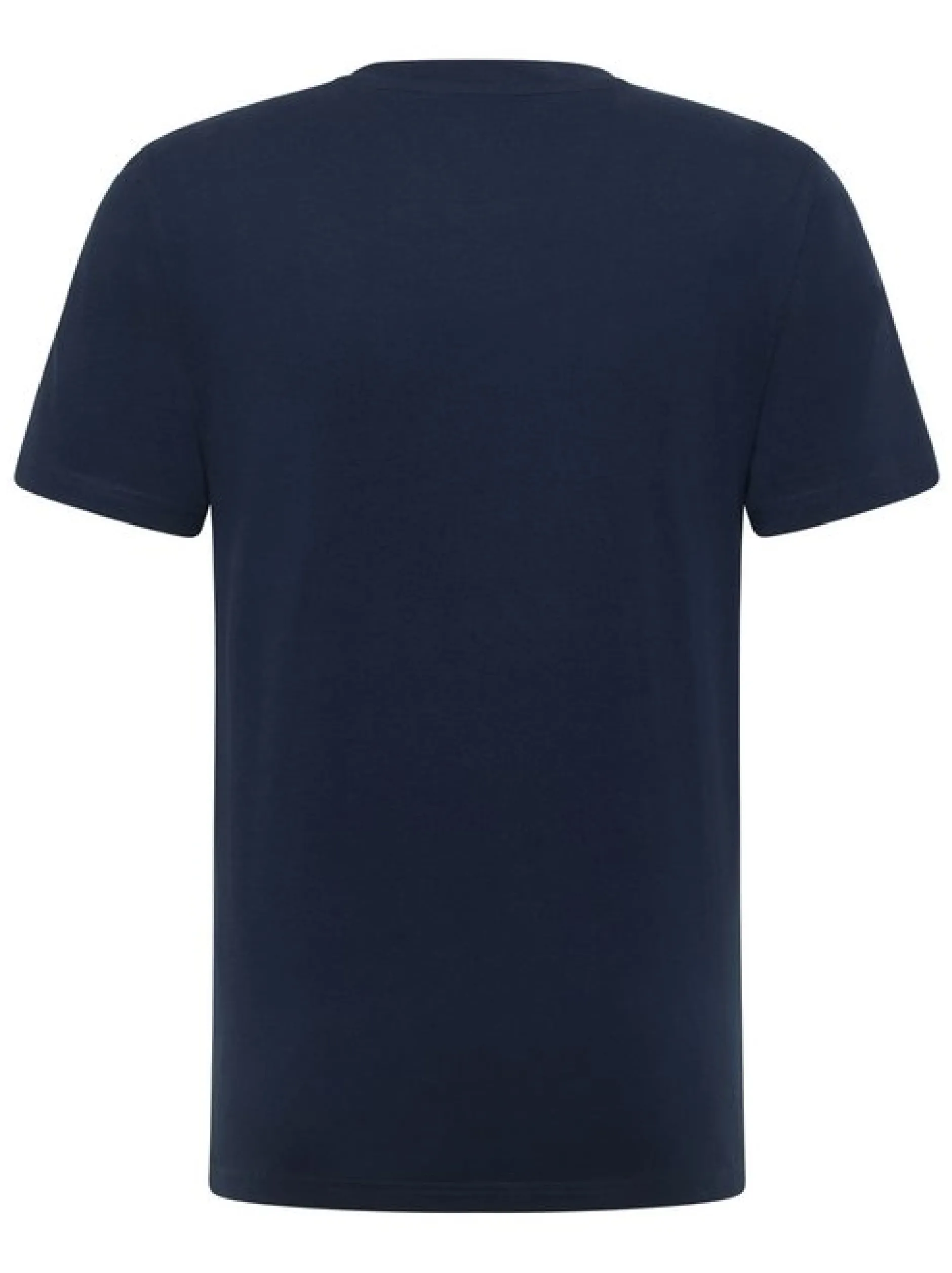 Mustang Herren T-Shirt in blau - Ausschnitt: Rundhals
