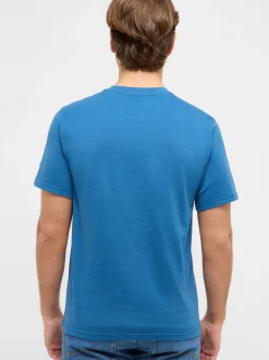 Mustang Herren T-Shirt in blau - Ausschnitt: Rundhals