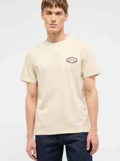 Mustang Herren T-Shirt in braun - Ausschnitt: Rundhals