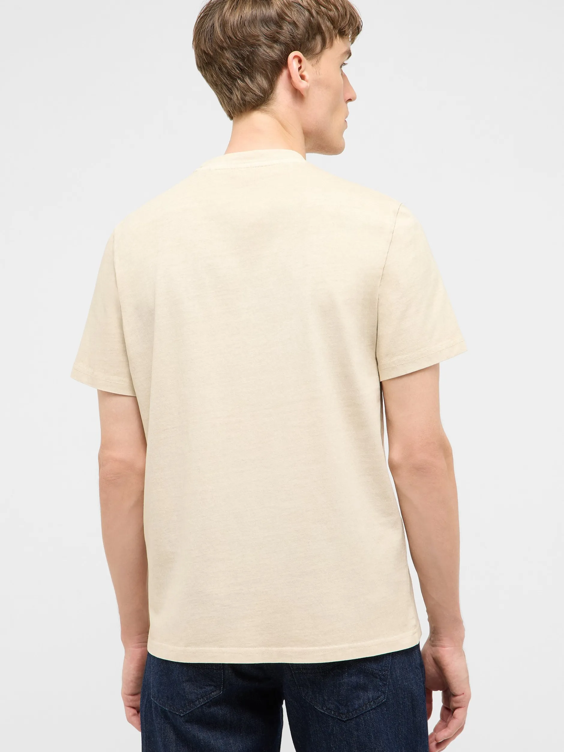 Mustang Herren T-Shirt in braun - Ausschnitt: Rundhals