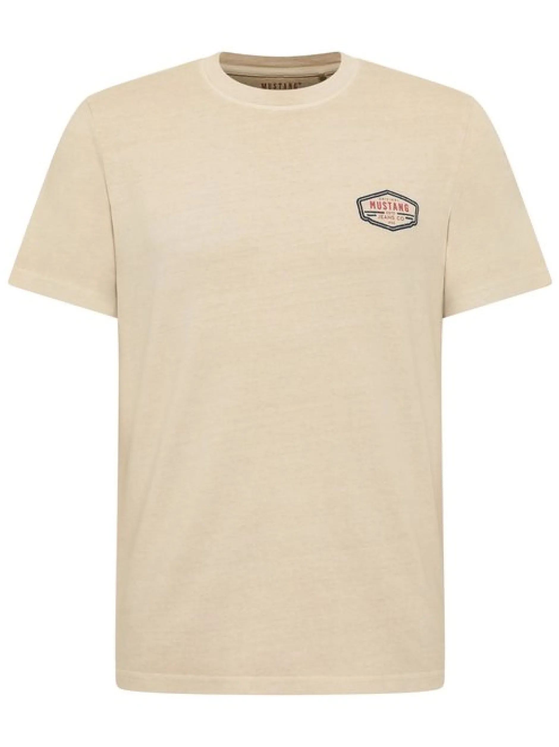 Mustang Herren T-Shirt in braun - Ausschnitt: Rundhals