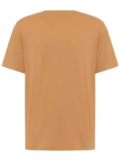 Mustang Herren T-Shirt in camel - Ausschnitt: Rundhals