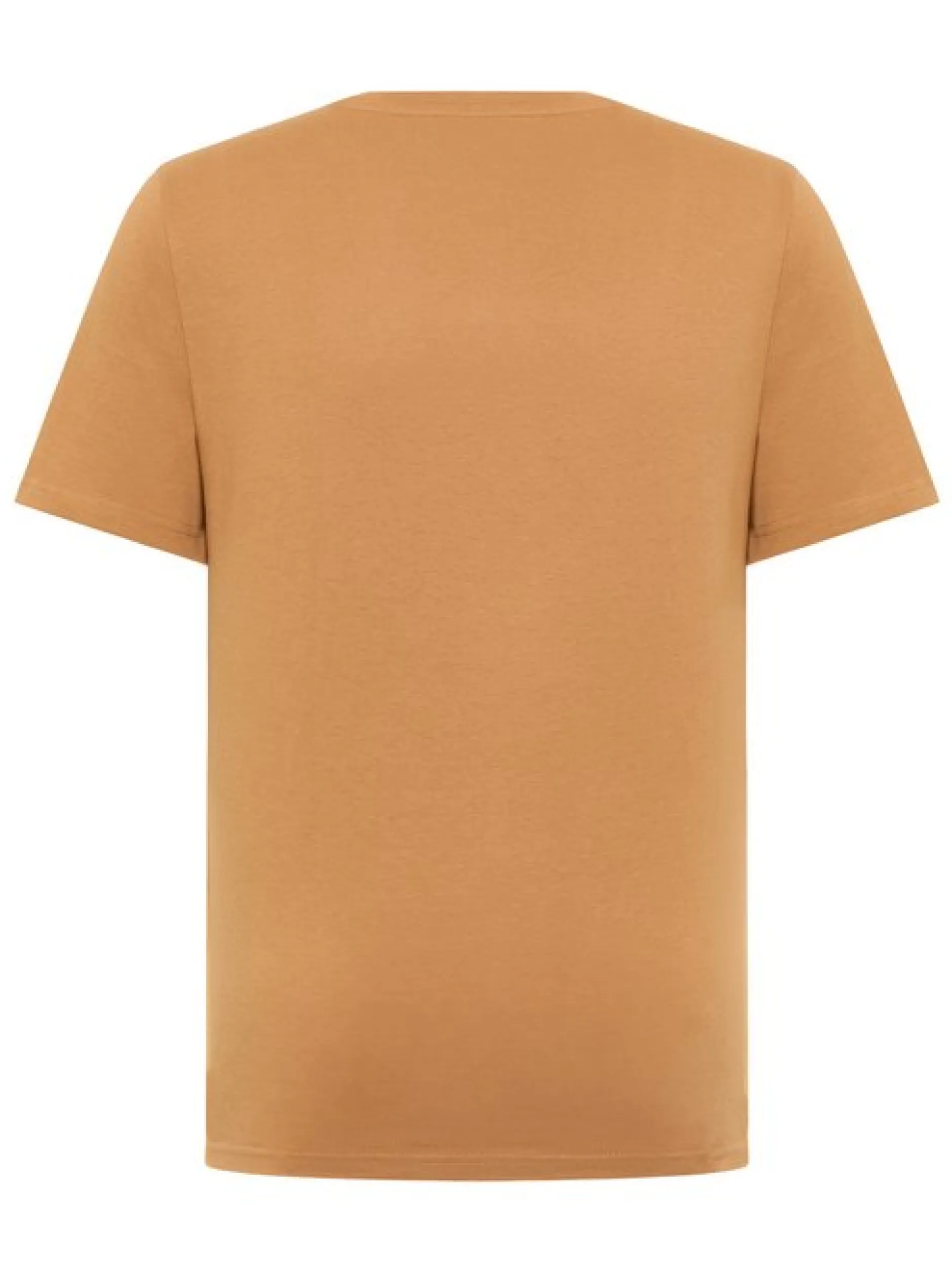 Mustang Herren T-Shirt in camel - Ausschnitt: Rundhals
