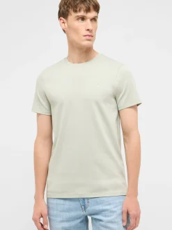 Mustang Herren T-Shirt in grün - Ausschnitt: Rundhals