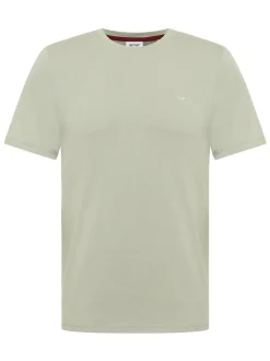 Mustang Herren T-Shirt in grün - Ausschnitt: Rundhals