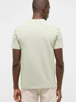 Mustang Herren T-Shirt in grün - Ausschnitt: Henley