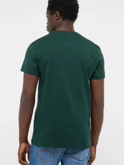 Mustang Herren T-Shirt in grün - Ausschnitt: Rundhals