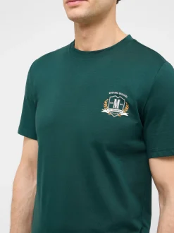 Mustang Herren T-Shirt in grün - Ausschnitt: Rundhals