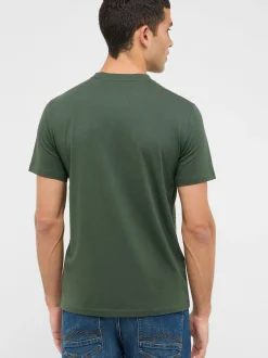 Mustang Herren T-Shirt in grün - Ausschnitt: Rundhals