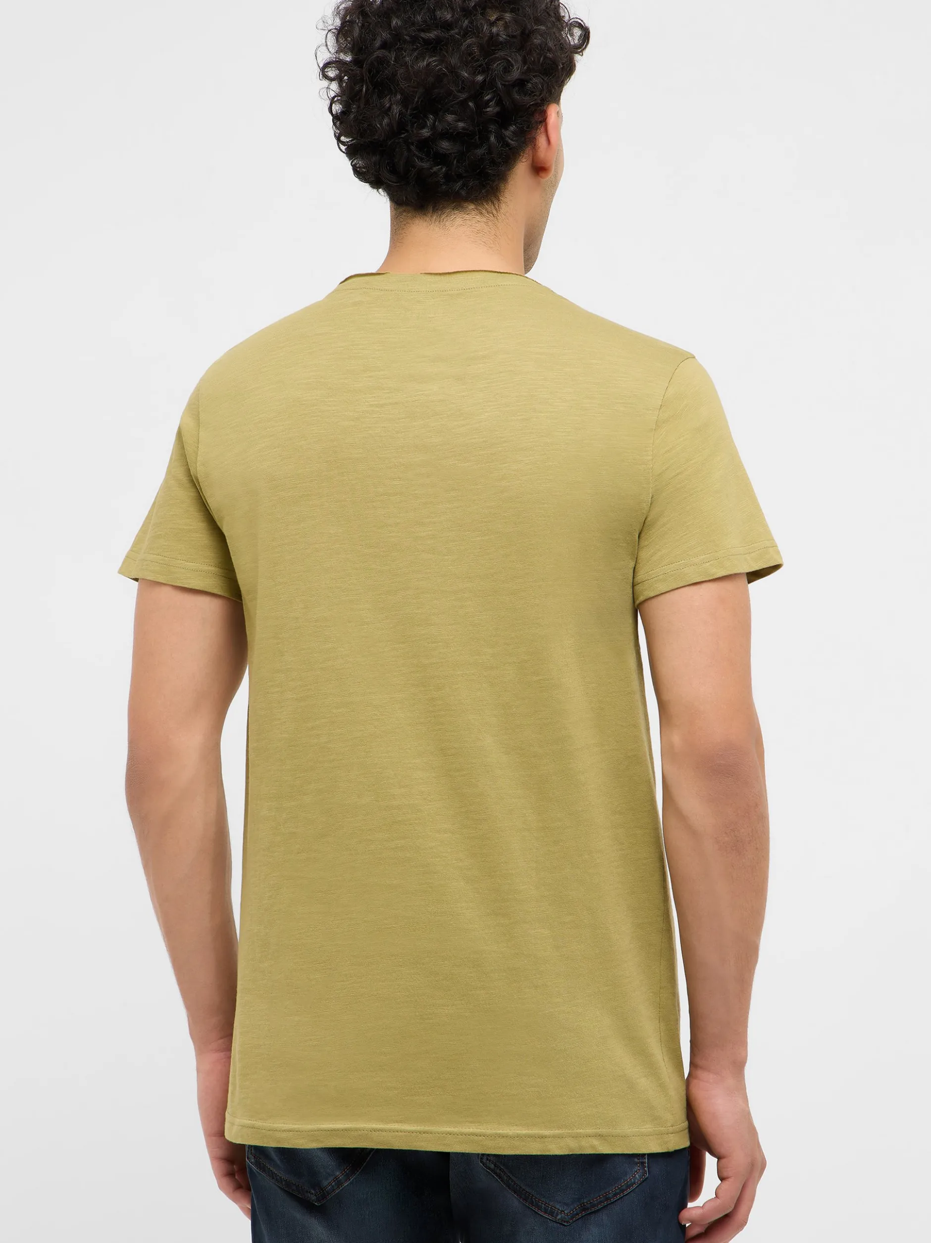 Mustang Herren T-Shirt in grün - Ärmel: Halbarm