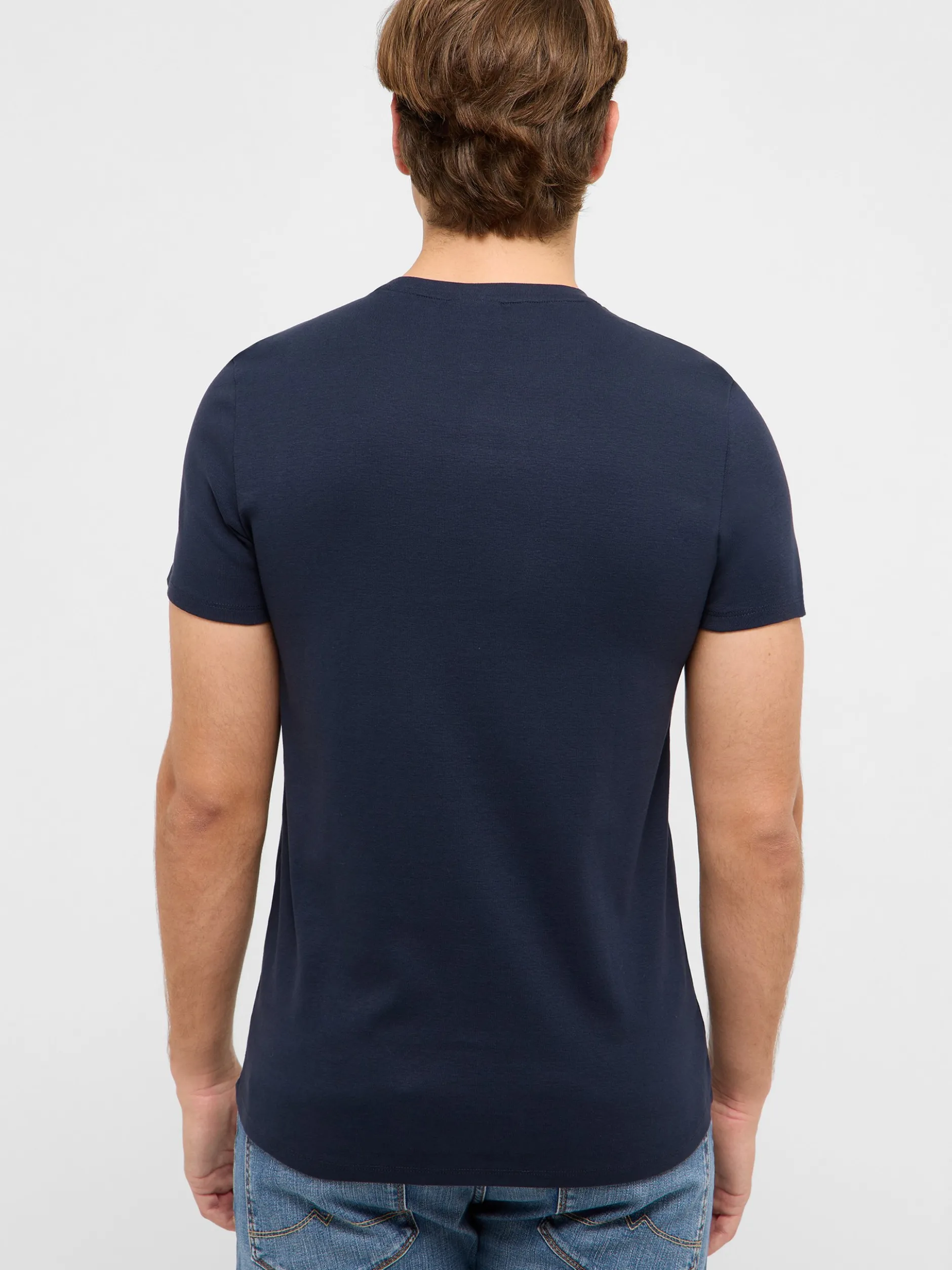 Mustang Herren T-Shirt in marine - Ausschnitt: Rundhals