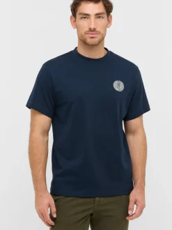 Mustang Herren T-Shirt in marine - Ausschnitt: Rundhals