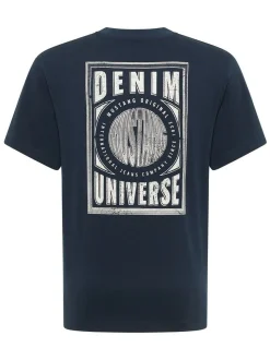 Mustang Herren T-Shirt in marine - Ausschnitt: Rundhals