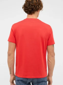 Mustang Herren T-Shirt in rot - Ausschnitt: Rundhals