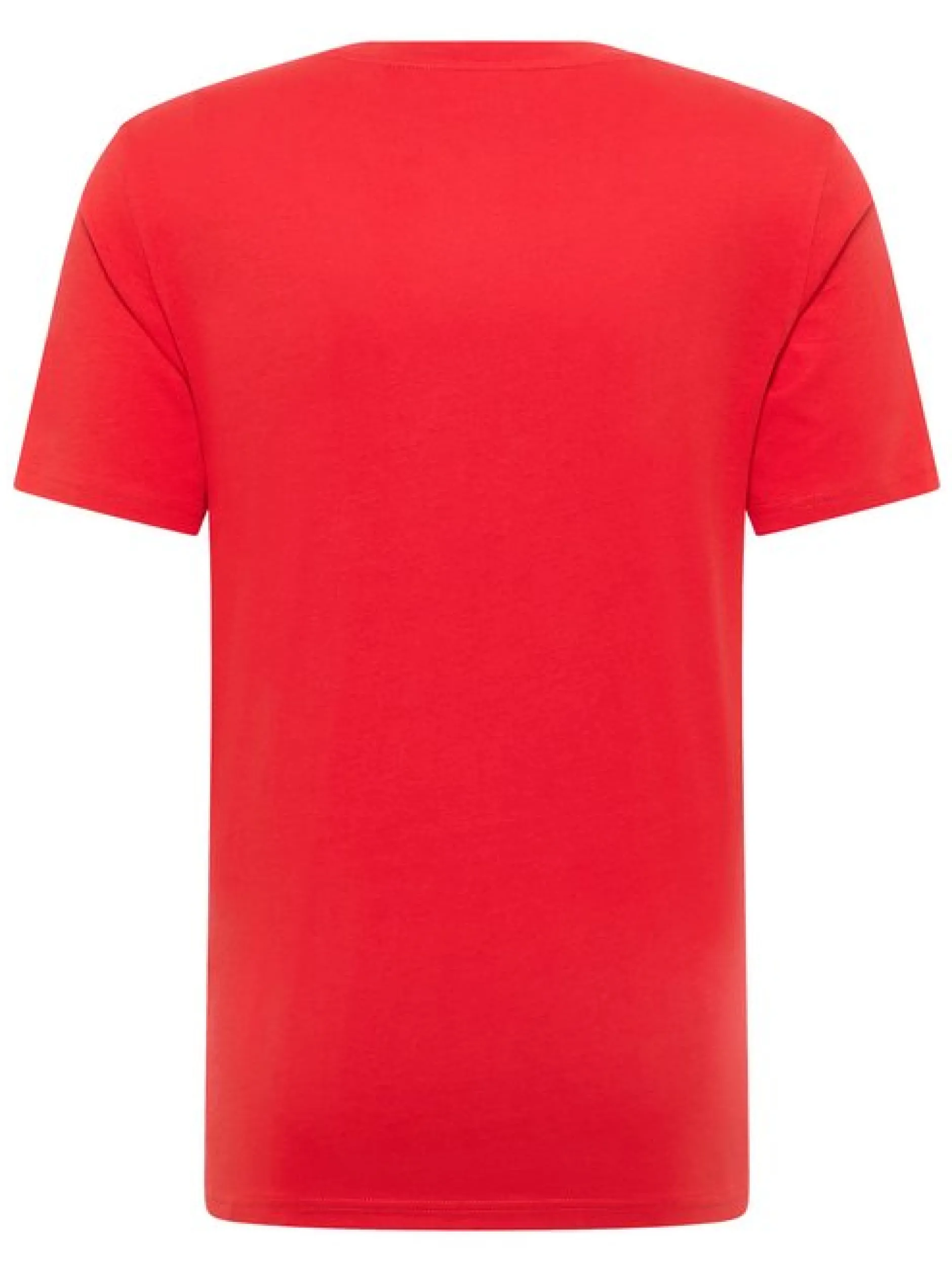 Mustang Herren T-Shirt in rot - Ausschnitt: Rundhals