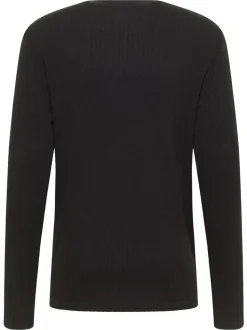 Mustang Herren T-Shirt in schwarz - Ausschnitt: Henley