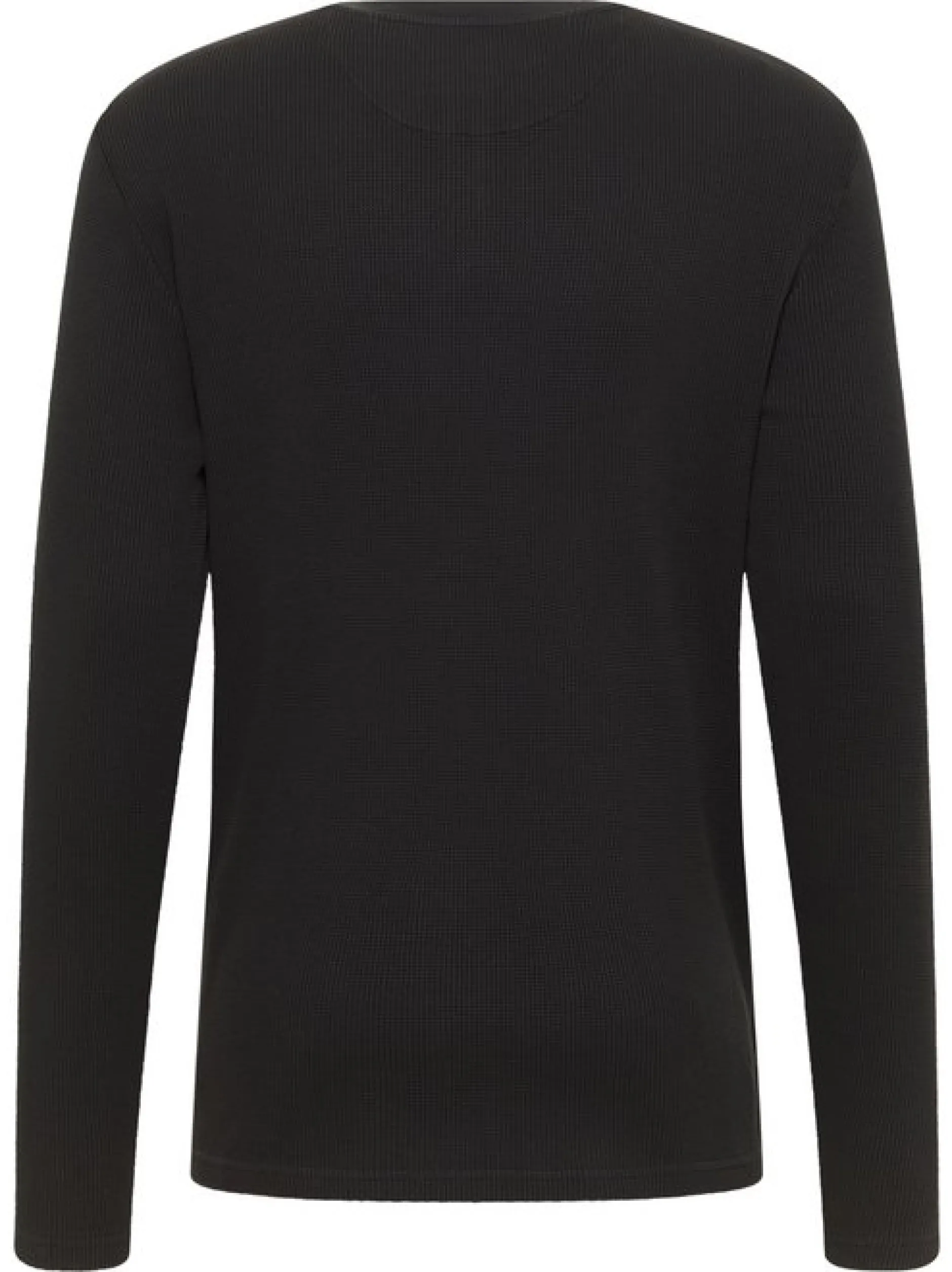 Mustang Herren T-Shirt in schwarz - Ausschnitt: Henley